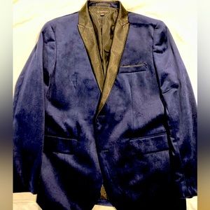 Macy’s INC Blue Velvet Dinner Jacket. L